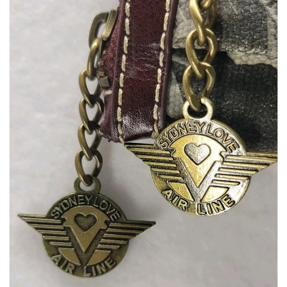Sydney Love Wristlet Purse "Going Places" Retro Airline Travel Print Charm - Picture 4 of 14
